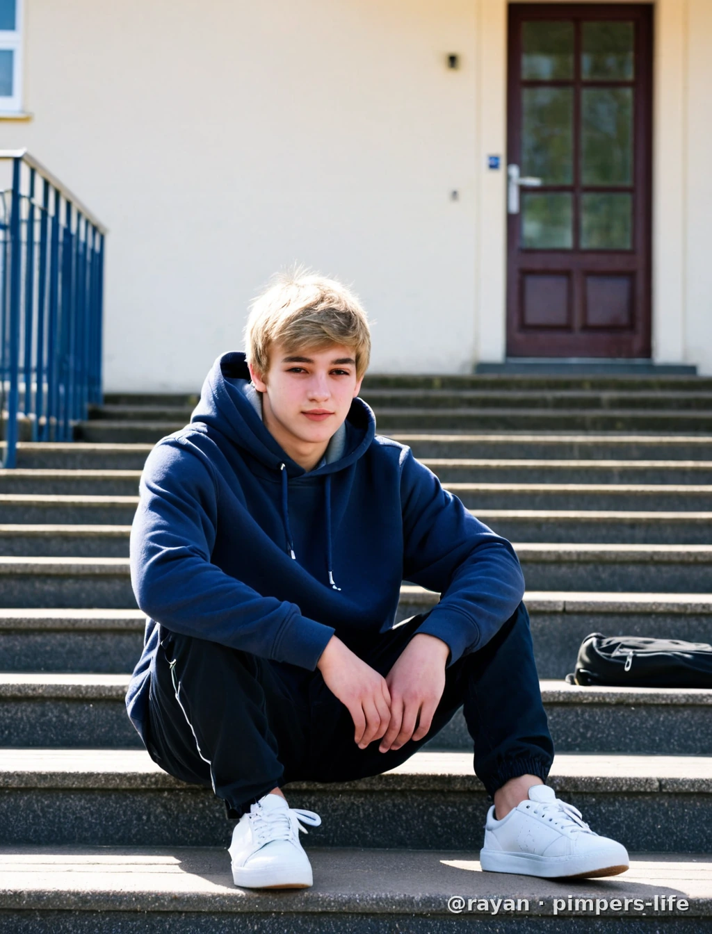 First day. He sat alone. Watched everything.