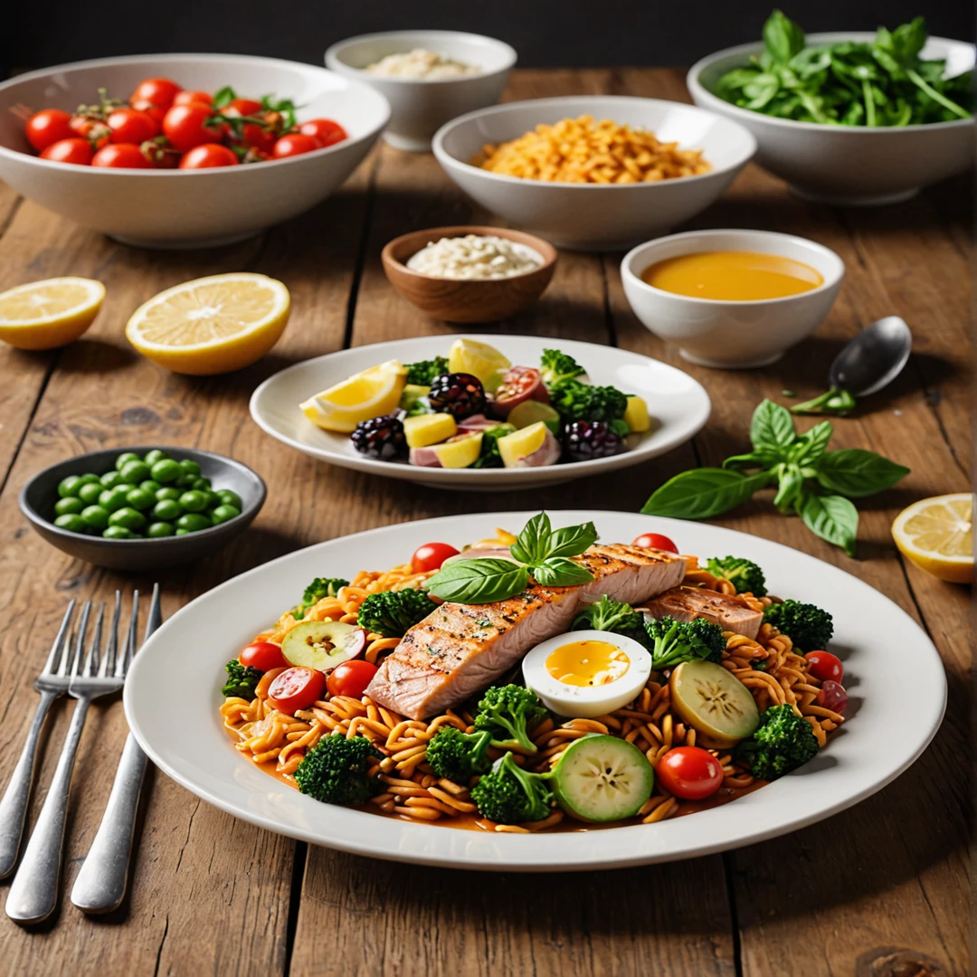 Avant : un plat de saumon aux nouilles, sans rapport avec la recette